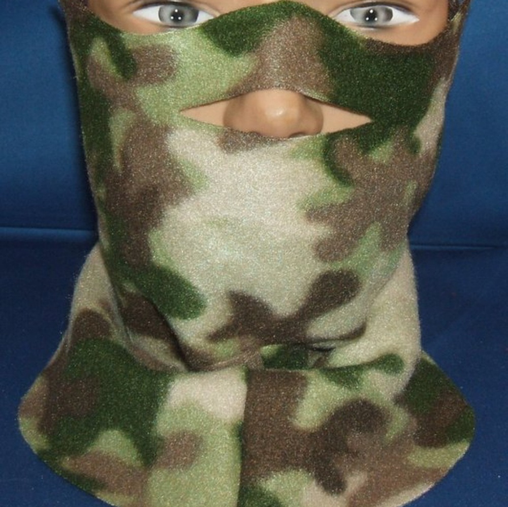 Woodland Camo Fleece Face Warmer Mask